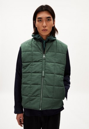 ARMEDANGELS AABISKO Waistcoat Regular Fit made of Polyamid Mix (recycled) Grün | 7912NVABC