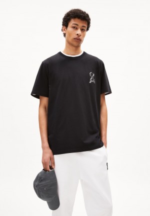 ARMEDANGELS AADONI A ROCK T-Shirt Relaxed Fit made of Organic Cotton Schwarz | 2390SGLNB