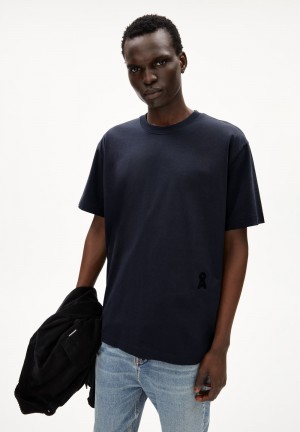ARMEDANGELS AADRU Heavyweight T-Shirt Oversized Fit made of Organic Cotton Night Sky | 3471EPIOD