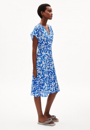 ARMEDANGELS AALBINE LAPIS Woven Dress Regular Fit made of TENCEL™ Lyocell Blau | 8360OASGR