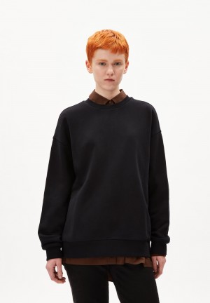 ARMEDANGELS AARIN Sweatshirt Oversized Fit made of Organic Cotton Schwarz | 8039JCYNF