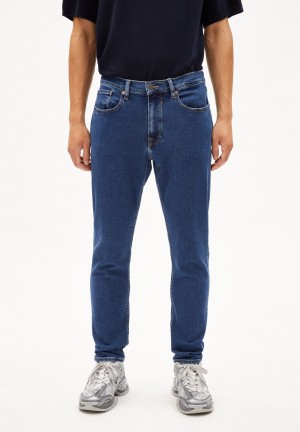 ARMEDANGELS AARJO TARPA Jeans Tapered Leg Mid Waist recycled Cotton Mix Comfort-Stretch Whale | 4326VLOUA
