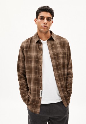 ARMEDANGELS AARNAULT Shirt Relaxed Fit made of Organic Cotton Earth-cinnamon Dust | 8742HVUZT