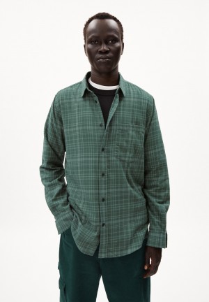 ARMEDANGELS AARSENIO Shirt Relaxed Fit made of Organic Cotton Grün Grün | 5107QHONC