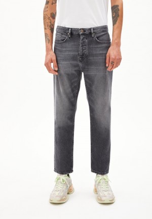 ARMEDANGELS AAUSTIN Jeans Tapered Leg Mid Waist Ankle Organic Cotton Mix Comfort-Stretch Washed Iron | 2958ABKYO