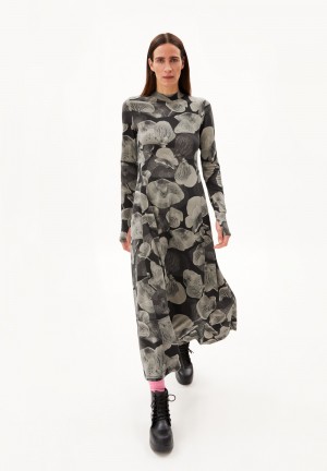 ARMEDANGELS AAZU NAATURE Jersey Dress Slim Fit made of Organic Cotton Mix Sand Stone | 8745ETKIP