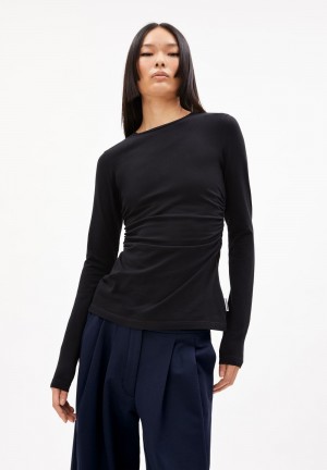 ARMEDANGELS ADAAJA LORA Longsleeve Slim Fit made of Organic Cotton Mix Schwarz | 9438ACWIX