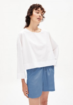 ARMEDANGELS AGDAA Blouse made of Organic Cotton Weiß | 5623CATDZ
