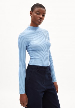 ARMEDANGELS ALAANIA Sweater Slim Fit made of Organic Cotton Blau | 1938PMCJY