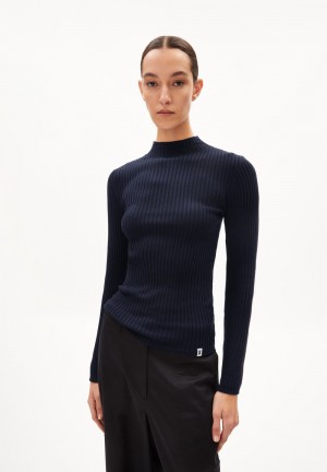 ARMEDANGELS ALAANIA Sweater Slim Fit made of Organic Cotton Night Sky | 2534KFTVZ
