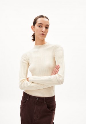 ARMEDANGELS ALAANIA Sweater Slim Fit made of Organic Cotton Oatmilk | 3095PHCMA