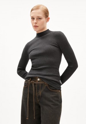ARMEDANGELS ALAANIA Sweater Slim Fit made of Organic Cotton Steel Melange | 3508VIADC