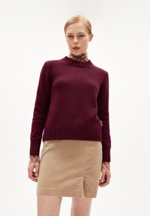 ARMEDANGELS AMALIAAS EREN COTTON Sweater Relaxed Fit made of Organic Cotton Cranberry Juice | 1830FYIQW