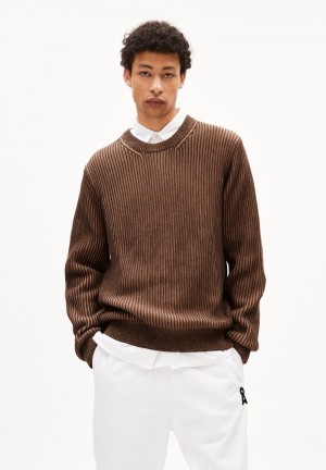 ARMEDANGELS ANDRAAS Sweater Regular Fit made of Organic Cotton Earth-cinnamon Dust | 3512AQGBZ