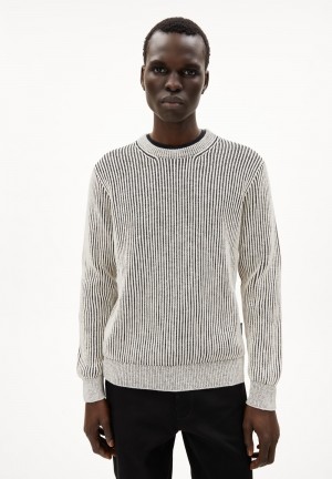 ARMEDANGELS ANDRAAS Sweater Regular Fit made of Organic Cotton Oatmilk-black | 0975ATELJ