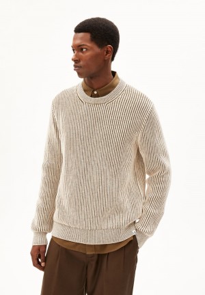 ARMEDANGELS ANDRAAS Sweater Regular Fit made of Organic Cotton Oatmilk-dried Moss | 3680NVUBF