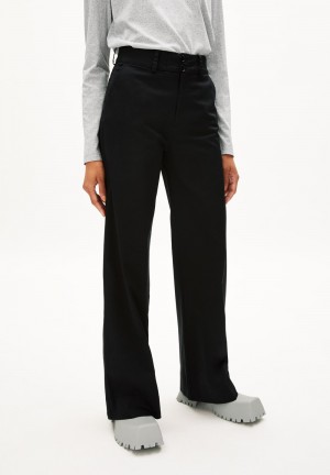 ARMEDANGELS ANUAA DETAIL Woven Pants Slim Fit made of Organic Cotton Mix Schwarz | 4731WHXKO