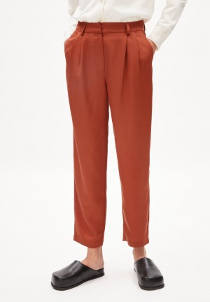 ARMEDANGELS ARETAA Pants Relaxed Fit made of TENCEL™ Lyocell Brick | 3724LIHNS