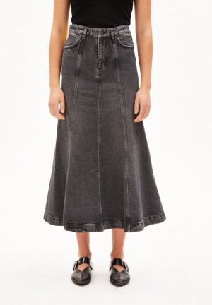 ARMEDANGELS ARIENAA Denim Skirt Slim Fit made of Organic Cotton Mix Schwarz | 7823BPRNK