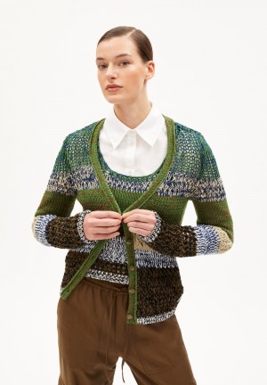 ARMEDANGELS AURORAA Cardigan Slim Fit made of Organic Cotton Grün | 9367BNLGC