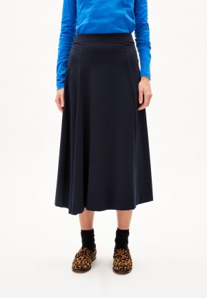 ARMEDANGELS AVAA LOUAA Jersey Skirt Relaxed Fit made of Organic Cotton Mix Night Sky | 2790KSYRN