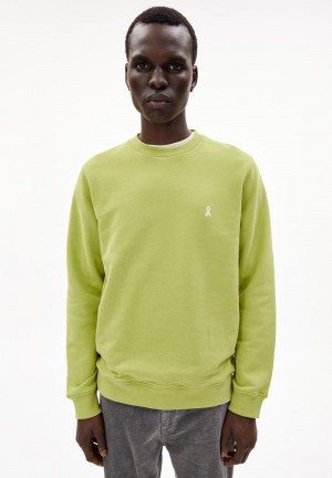 ARMEDANGELS BAARO COMFORT Sweatshirt Regular Fit made of Organic Cotton Mix New Moss | 4867NIKLZ