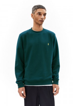 ARMEDANGELS BAARO COMFORT Sweatshirt Regular Fit made of Organic Cotton Mix Tiefes | 9681JCRWN