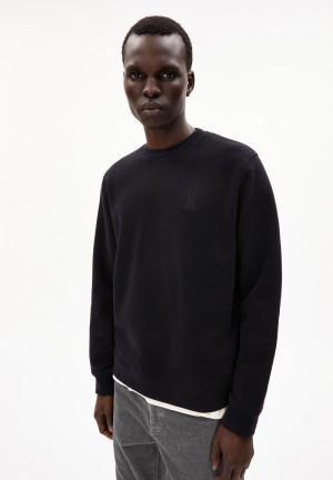 ARMEDANGELS BAARO NESTLING Sweatshirt Regular Fit made of Organic Cotton Mix Schwarz | 8960OWCZH