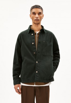 ARMEDANGELS BAASIO GMT DYE Overshirt Relaxed Fit made of recycled Cotton Dunkel | 3917LFQRV
