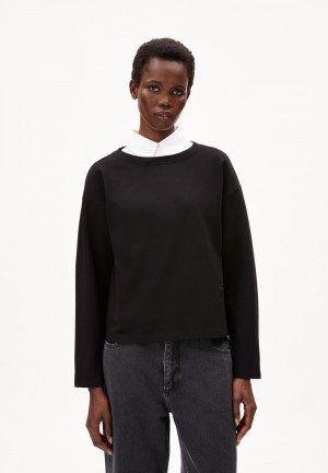 ARMEDANGELS BEAA TRICE Longsleeve Loose Fit made of TENCEL™ Lyocell Mix Schwarz | 4260KMQIH