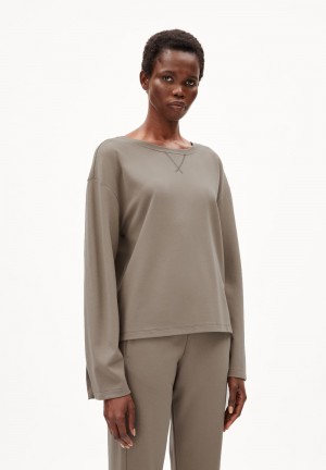 ARMEDANGELS BEAA TRICE Longsleeve Loose Fit made of TENCEL™ Lyocell Mix Muddy Water | 9170CSUZW