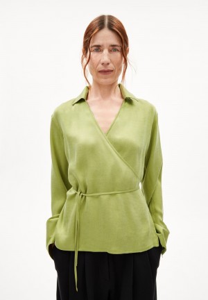 ARMEDANGELS BEJURAA Blouse Relaxed Fit made of TENCEL™ Lyocell Mix New Moss | 2790OZBCN