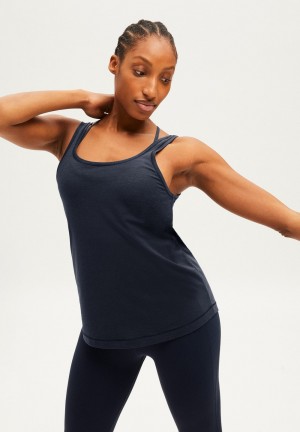ARMEDANGELS BENISHAA Activewear Top made of TENCEL™ Lyocell Mix Indigo | 3785HKBMW