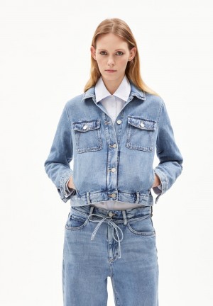 ARMEDANGELS BLUSONAA Denim Jacket Oversized Fit made of Organic Cotton Mix Indigo | 6504MGLRT
