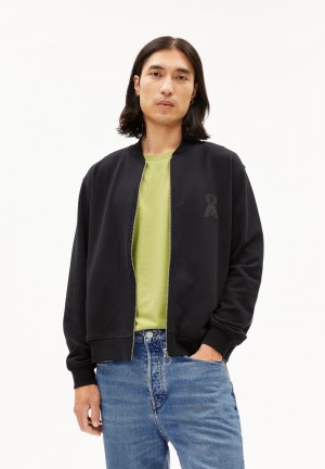 ARMEDANGELS BOSAAS Sweat Jacket Relaxed Fit made of Organic Cotton Schwarz | 7302NUVWM