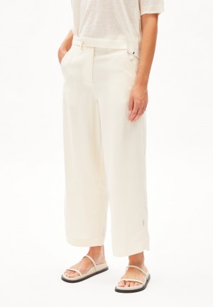 ARMEDANGELS CAARUNUS LINO Woven Pants made of Linen-Mix Oatmilk | 4015PVZTH