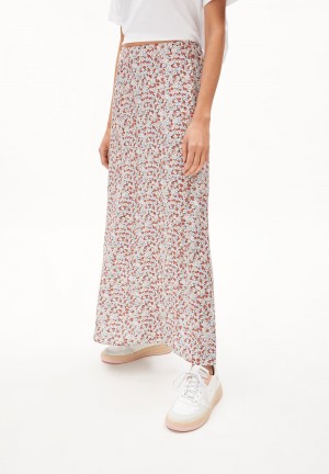 ARMEDANGELS CATRIONAA BOHEME Woven Skirt Regular Fit made of LENZING™ ECOVERO™ Mix Oatmilk | 8915AERFY