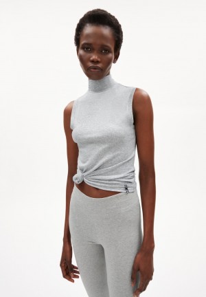 ARMEDANGELS CILIAA Top Slim Fit made of TENCEL™ Lyocell Mix Grau | 2590YCLDN