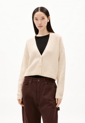 ARMEDANGELS DAMIRAA LANACOT Cardigan Loose Fit made of Organic Wool Mix Oatmilk | 5804XQEAR
