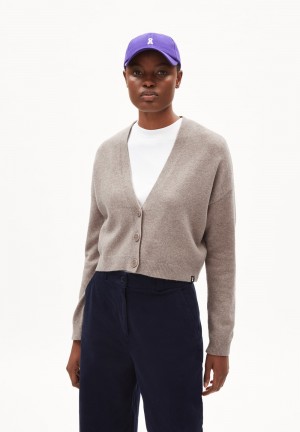 ARMEDANGELS DAMIRAA REGLANA Cardigan Oversized Fit made of Organic Wool Mix Dunkel | 4139QNFDV