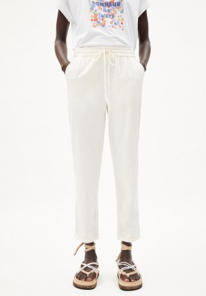 ARMEDANGELS DANIAA LINO Pants made of Linen-Mix Weiß | 8315PMEUQ