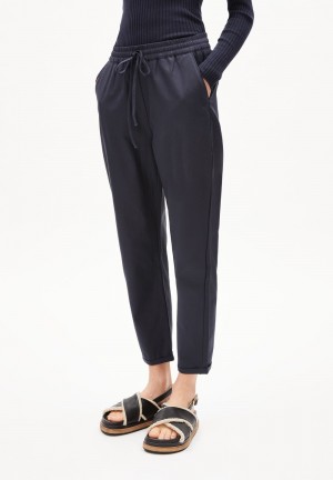 ARMEDANGELS DANIAA Pants made of Organic Cotton Mix Night Sky | 3296WRNIT