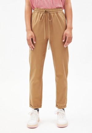 ARMEDANGELS DANIAA Pants made of Organic Cotton Mix Smoky Almond | 4910MAJBP