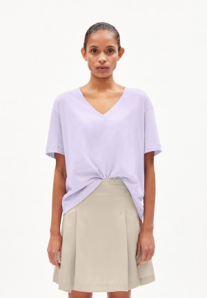 ARMEDANGELS DEMIKAA T-Shirt Oversized Fit made of Organic Cotton Lavendel Hell | 9304SDTXC