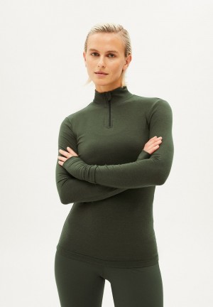 ARMEDANGELS DESNAA Activewear Longsleeve Slim Fit made of TENCEL™ Lyocell Mix Hellgrün | 7125WUHTY