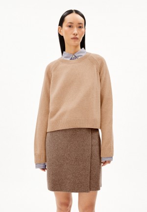 ARMEDANGELS DILIRIAA REGLANA Sweater Loose Fit made of Organic Wool Mix Cinnamon Dust Melange | 1047CSBOV