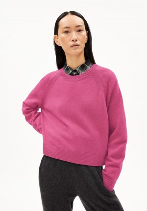 ARMEDANGELS DILIRIAA REGLANA Sweater Loose Fit made of Organic Wool Mix Crushed Berry | 4150OSQHP