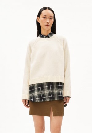 ARMEDANGELS DILIRIAA REGLANA Sweater Loose Fit made of Organic Wool Mix Oatmilk | 8310NOFSB