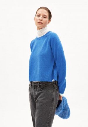 ARMEDANGELS DILIRIAA REGLANA Sweater Loose Fit made of Organic Wool Mix Blau | 5327BRSKH