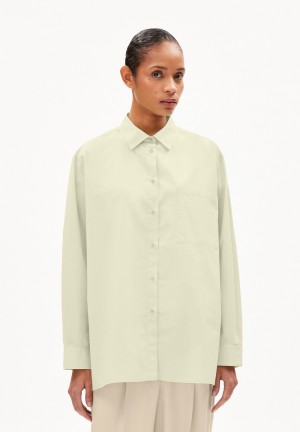 ARMEDANGELS EALGAA Blouse Loose Fit made of Organic Cotton Grün | 4785HAEJZ